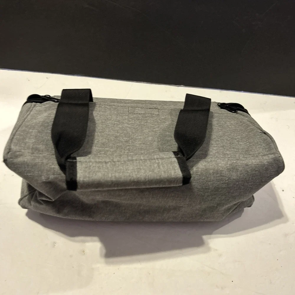 IG Homes Medicine Organizer Portable First Aid Kit Gray Cloth Bag Zippers Pouch